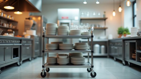 Optimisez vos opérations avec un chariot de ménage adapté pour restauration